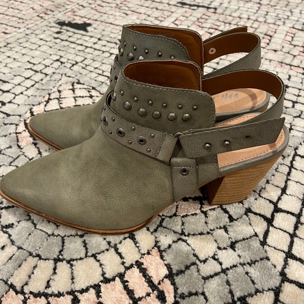 Olive Green Booties
